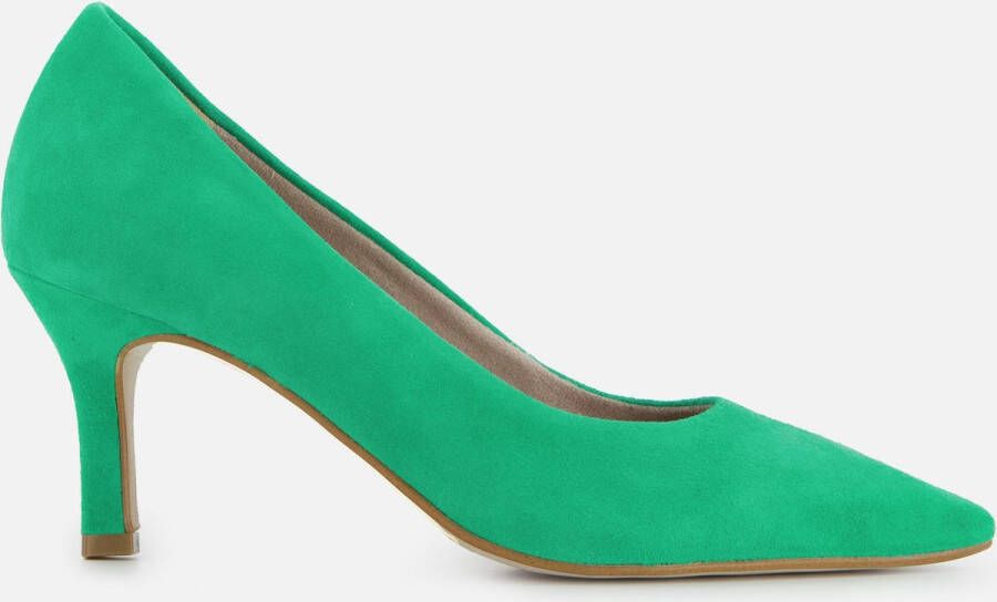 Tamaris Suède Groene Trendy Hakken Pumps Green Dames