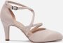 Tamaris Roze Suede Pump met 8cm Hak Pink Dames - Thumbnail 1