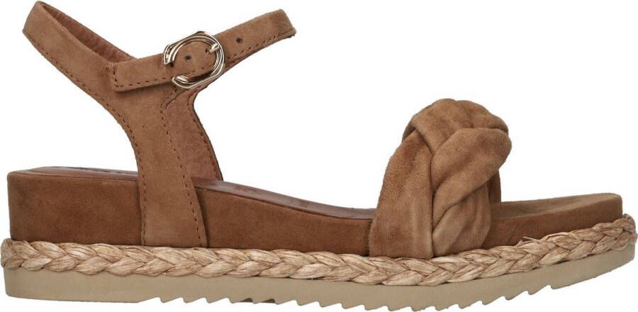 Tamaris Elegante Leren Sandalette Brown Dames