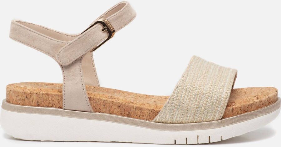 Tamaris Sandalen beige Textiel Dames