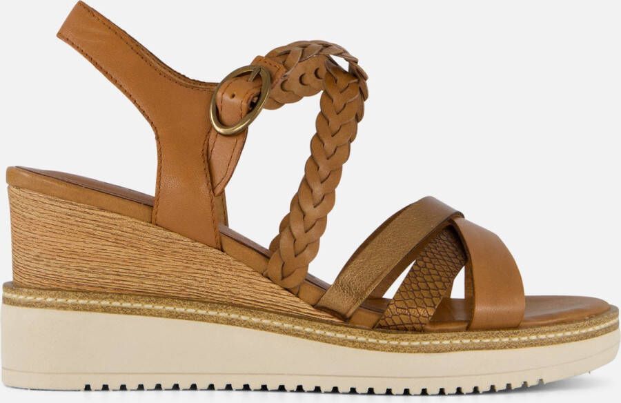 Tamaris Sandalen met hak cognac Synthetisch Dames