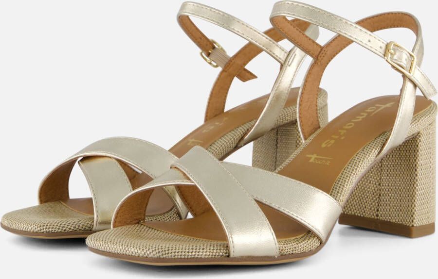 Tamaris Sandalen met hak goud Synthetisch Dames