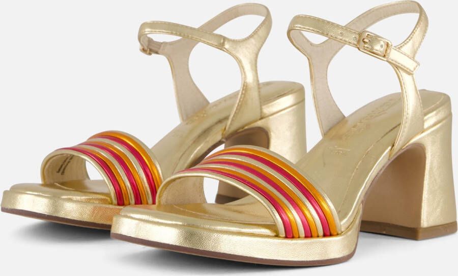 Tamaris Metallic Gouden Sandalette Vegan Zomer Look Multicolor Dames