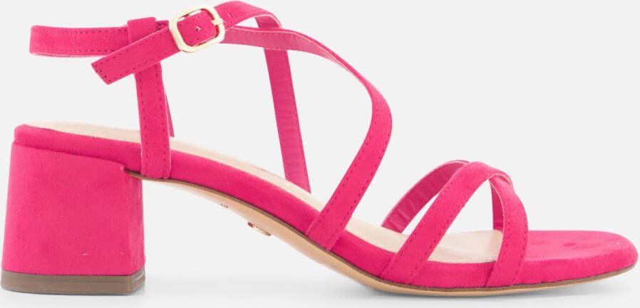 Tamaris Roze Suede Sandalette met Enkelbandje Pink Dames