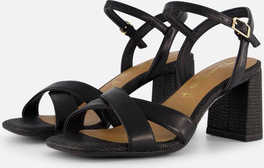 Tamaris Elegante Zwarte Platte Sandalen Vrouwen Black Dames