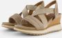 Tamaris Sandalen met sleehak taupe Leer Dames - Thumbnail 1