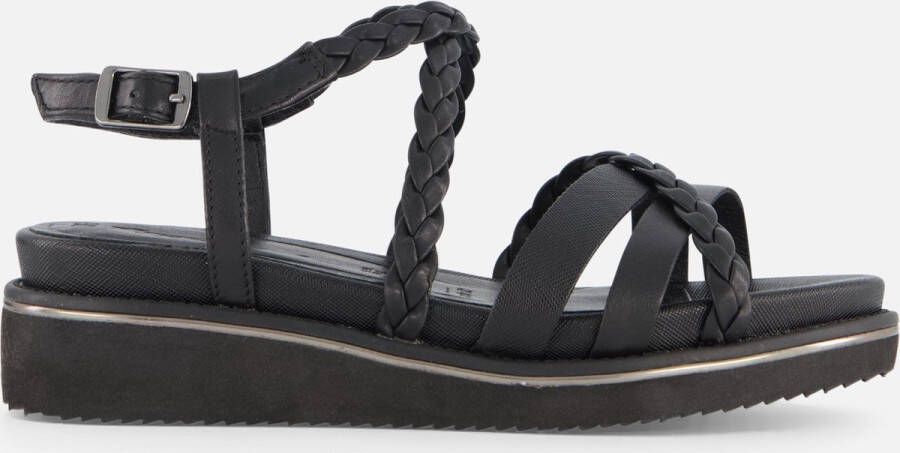 Tamaris Sandalen met sleehak zwart Imitatieleer Dames