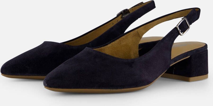 Tamaris Slingback Pumps blauw Leer