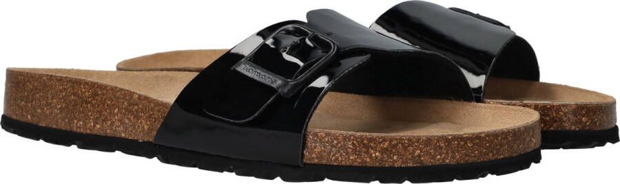 Tamaris Zwarte Lakslipper met Leren Voetbed Black Dames