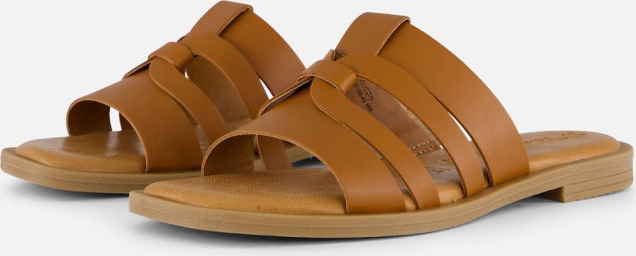 Tamaris Slippers cognac Leer Dames