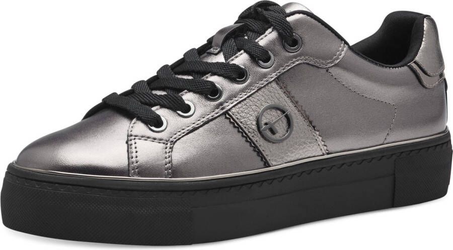 Tamaris Sneaker 1-23724-42 915 Dames Lage Damesschoen M2372442 Pewter Metallic