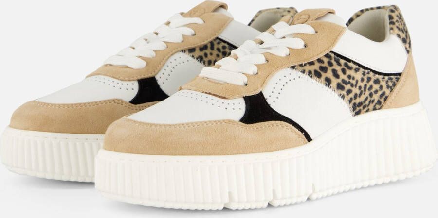 Tamaris Plateausneakers in materiaalmix vrijetijdsschoen halve schoen veterschoen