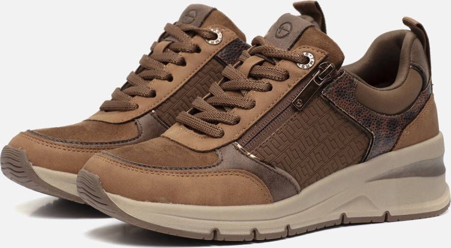 Tamaris Sneakers cognac Textiel