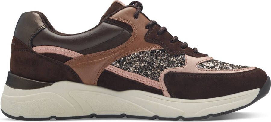 Tamaris Bruine Sneakers met Comfortabel Voetbed Multicolor Dames