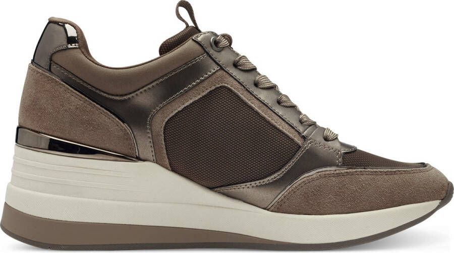 Tamaris Lage Taupe Sneakers voor Vrouwen Brown Dames