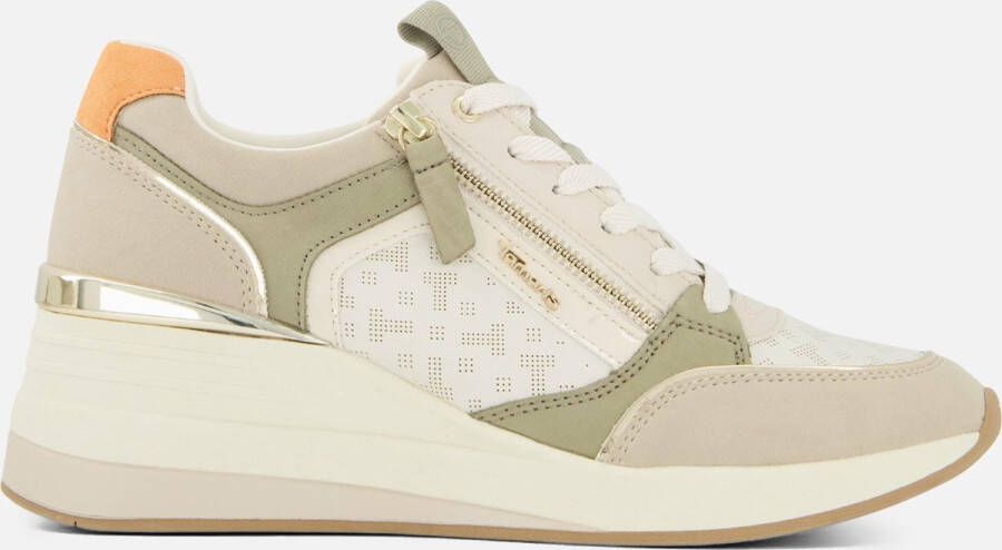 Tamaris Sneakers groen Imitatieleer Dames