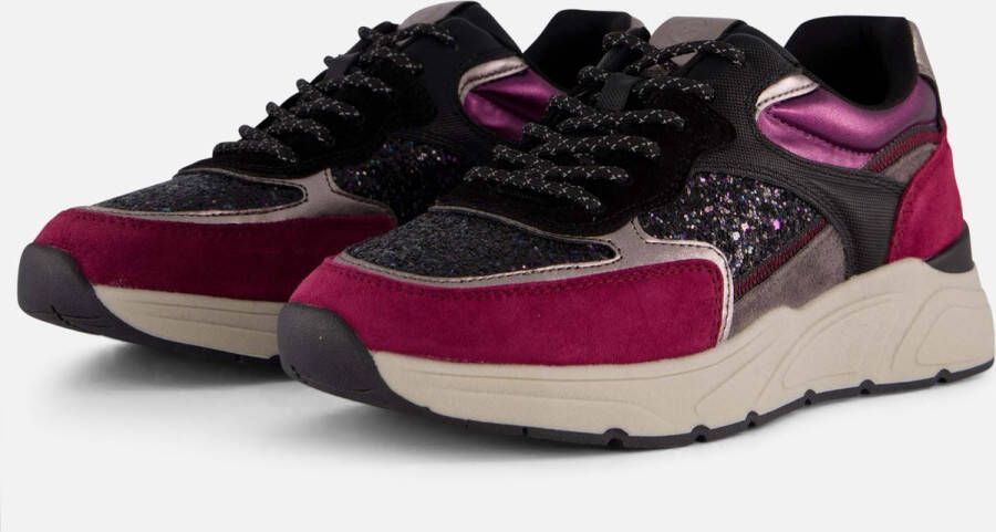 Tamaris Sneakers paars Textiel Dames