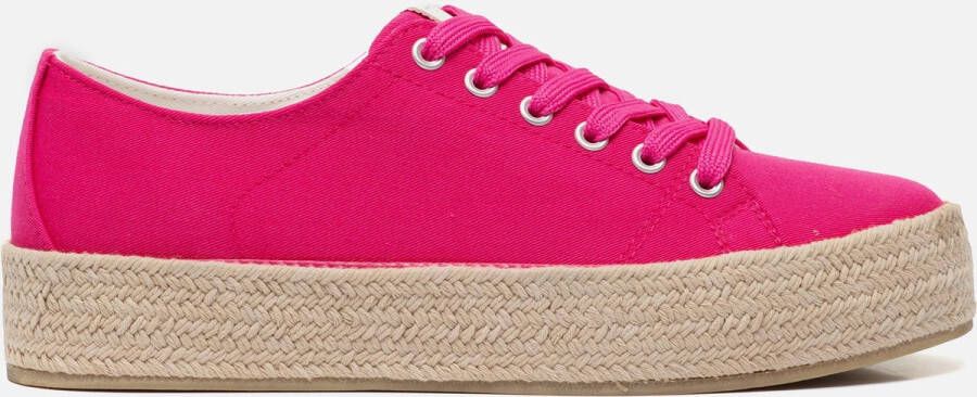 Tamaris Veterschoenen roze Canvas Dames