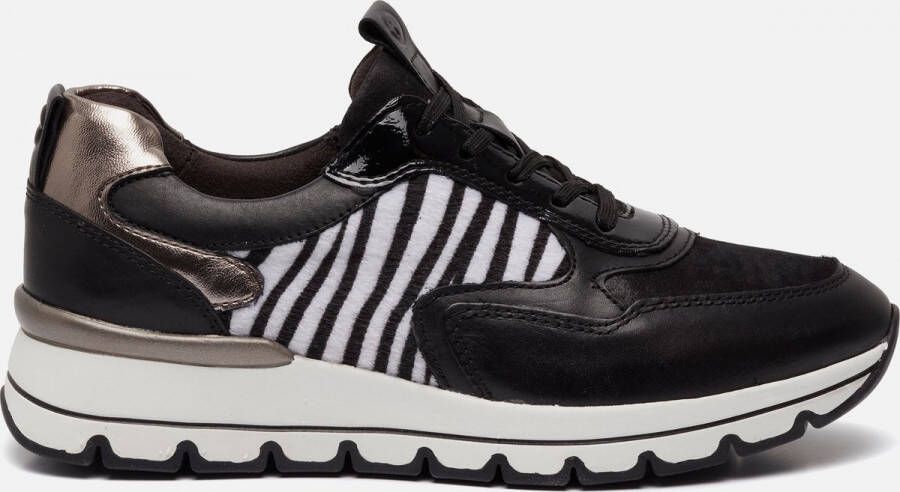 Tamaris Sneakers Zwart Imitatieleer 102114 Dames Kunstleer