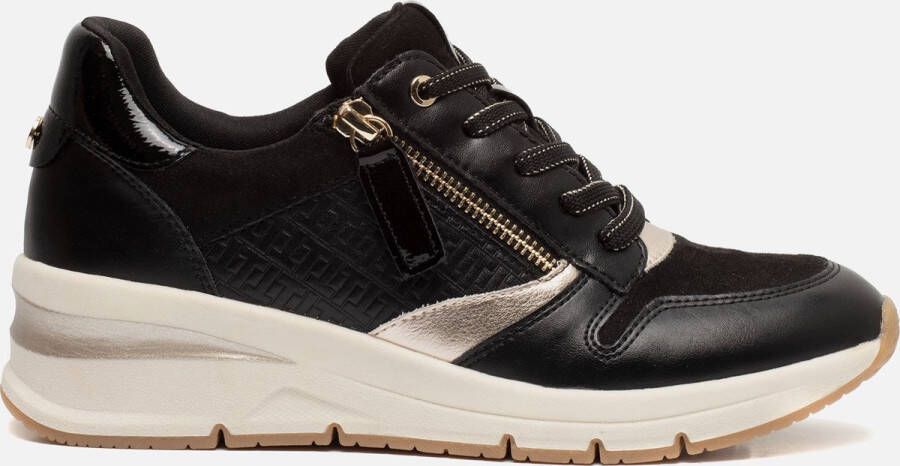 Tamaris Zwarte Vegan Sneaker met Versterkte Hiel Black Dames