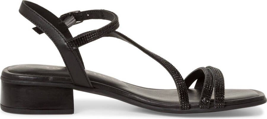 Tamaris Strass Sandalen zwart Leer Dames