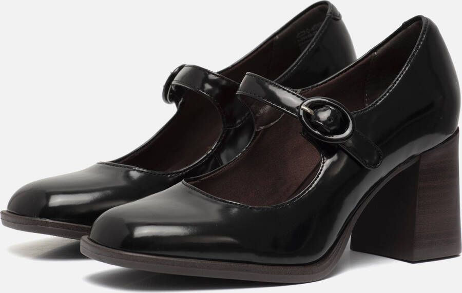 Tamaris Elegante Zwarte Vegan Pumps met Gespsluiting Black Dames