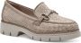 Tamaris Vegan geweven loafer met bruine accenten Beige Dames - Thumbnail 8