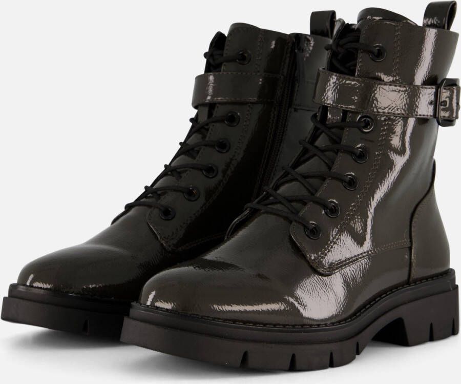 Tamaris Veterboots groen Lak