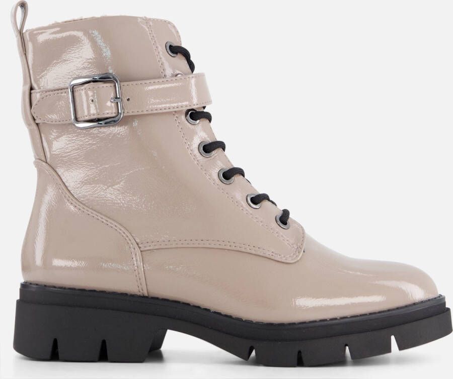 Tamaris Stoere vegan veterboot voor dames Zwart Dames