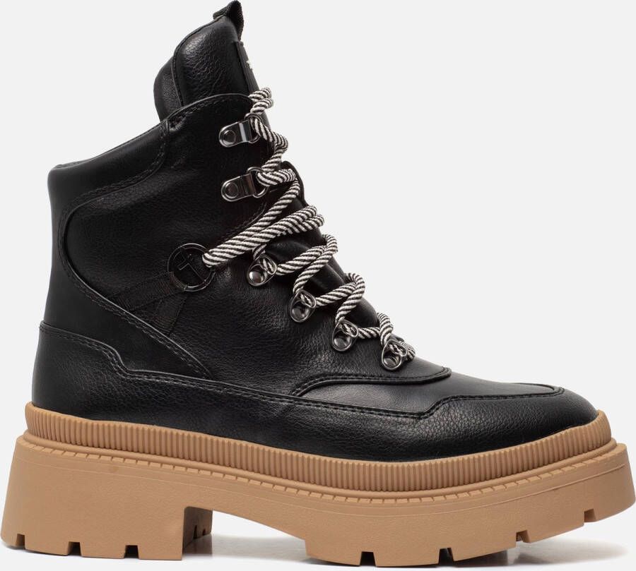 Tamaris Veterschoenen zwart Synthetisch