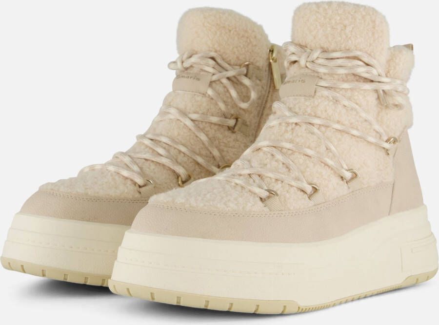 Tamaris Ivoor Enkellaarzen in Beige Dames