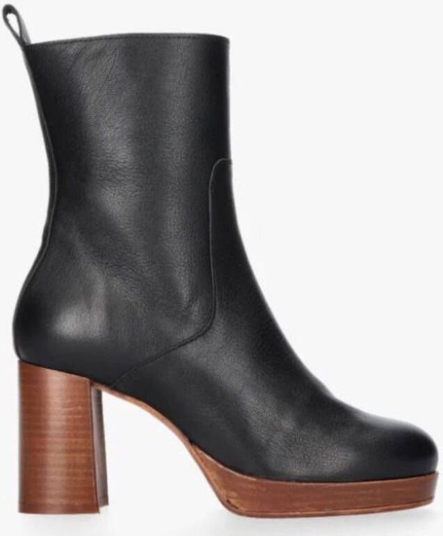 Tango Dames Nadine 10-D Black Leather Boots Black ZWART