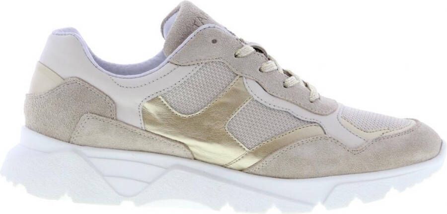 Tango Kate 1-r x AC beige suede mesh gold combi jogger white sole