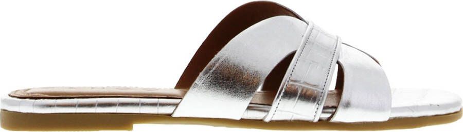 Tango Madison 2-b x AC silver leahter slipper straps cognac sole