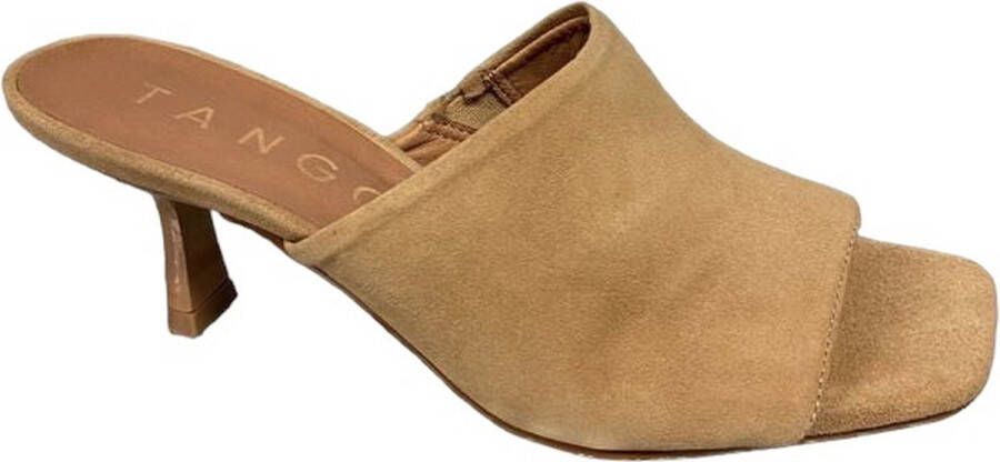 Tango Mya Camel kids mule heel naturel-slipper hak-muil hak kitten