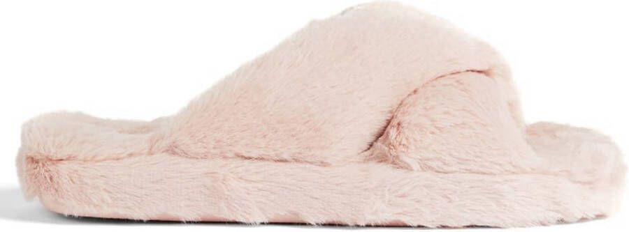 Ted Baker 254618 Lopply Faux Fur Cross Over Slipper Q3