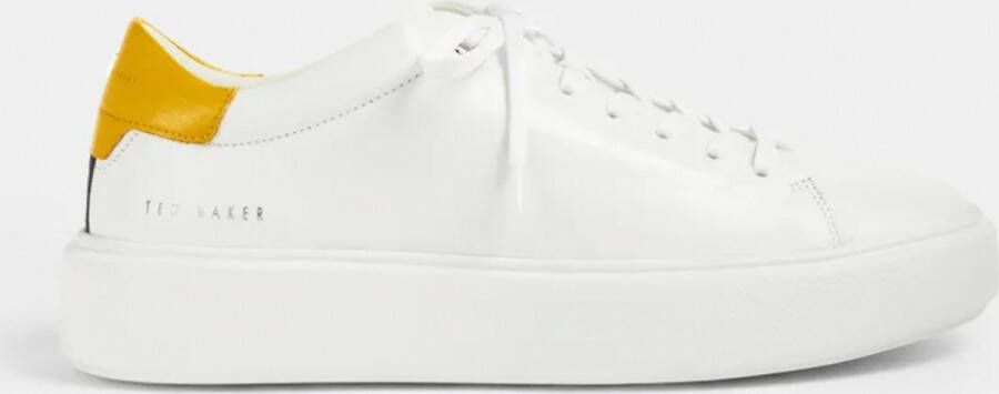 Ted Baker Yinka Sneakera Wit Geel Leather Platform Sneaker