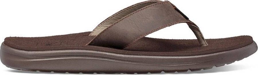 Teva Voya Flip Leather teenslippers heren donker bruin