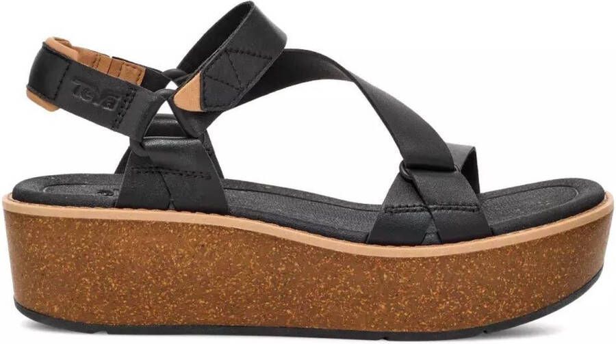 Teva Madera Wedge dames sandaal zwart