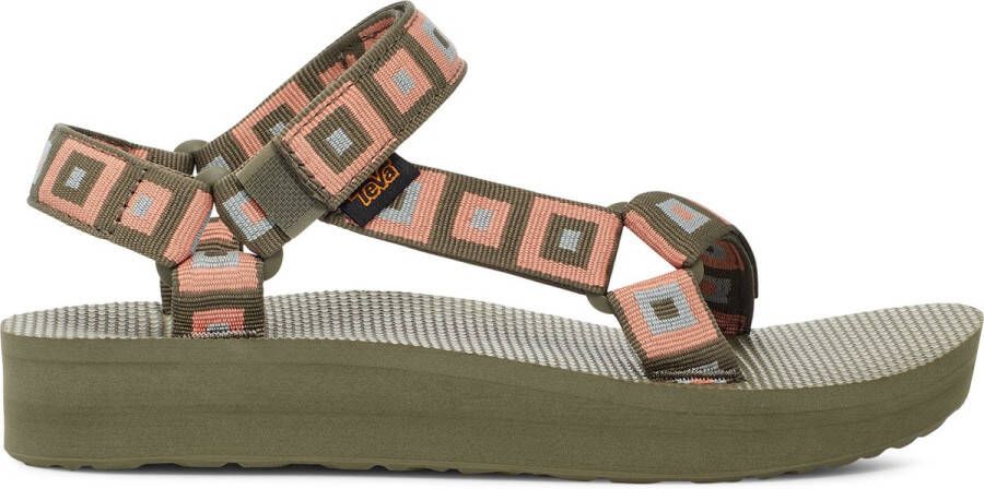 Teva MIDFORM UNIVERSAL Dames Sandalen Groen Oranje