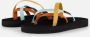 Teva OLOWAHU Dames Slippers Zwart Oranje Blauw - Thumbnail 4