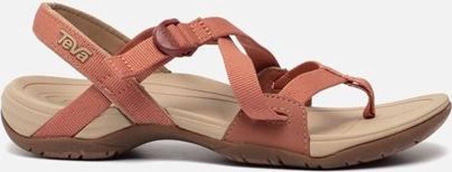 Teva ascona cross strap wandelsandalen rood dames