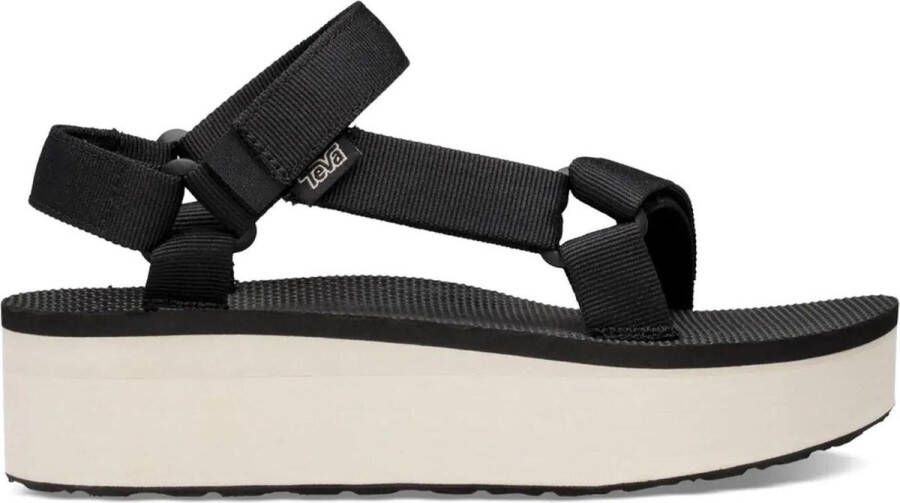 Teva Flatform Universal Sandaal Dames Zwart beige