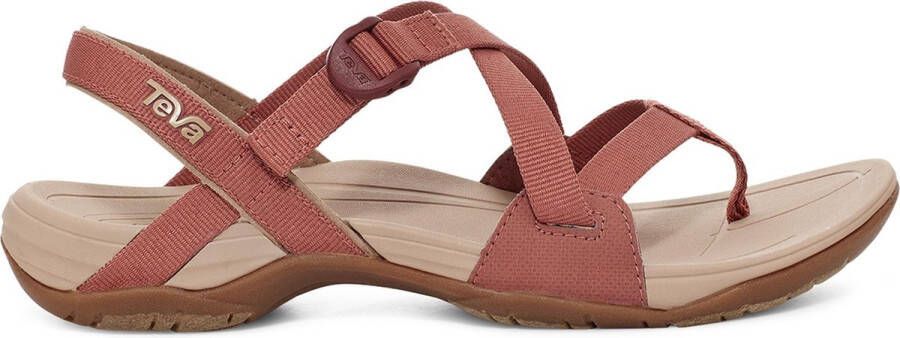 Teva ascona cross strap wandelsandalen rood dames