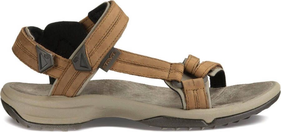 Teva Terra Fi Lite Leather Dames Sandalen Cognac