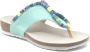 Think! Teenslippers Julia wedge heel summer shoe slippers with colorful decorative elements - Thumbnail 1