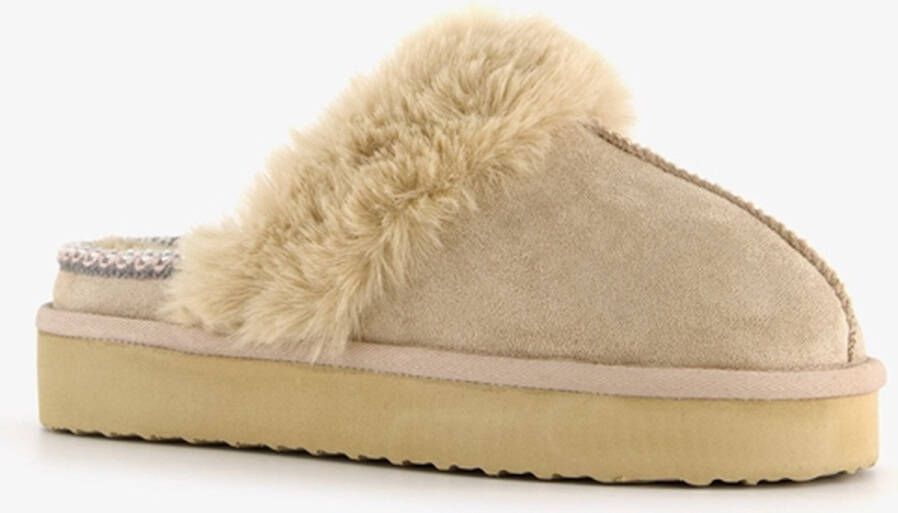 Thu!s dames pantoffels beige Sloffen