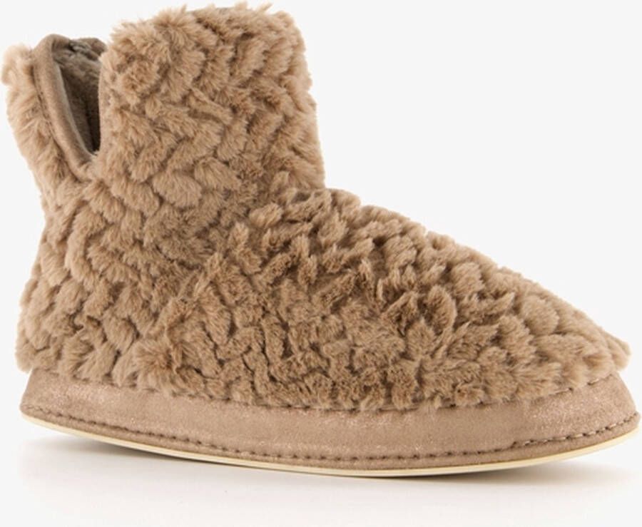 Thu!s dames pantoffels teddy pantoffels Beige Sloffen