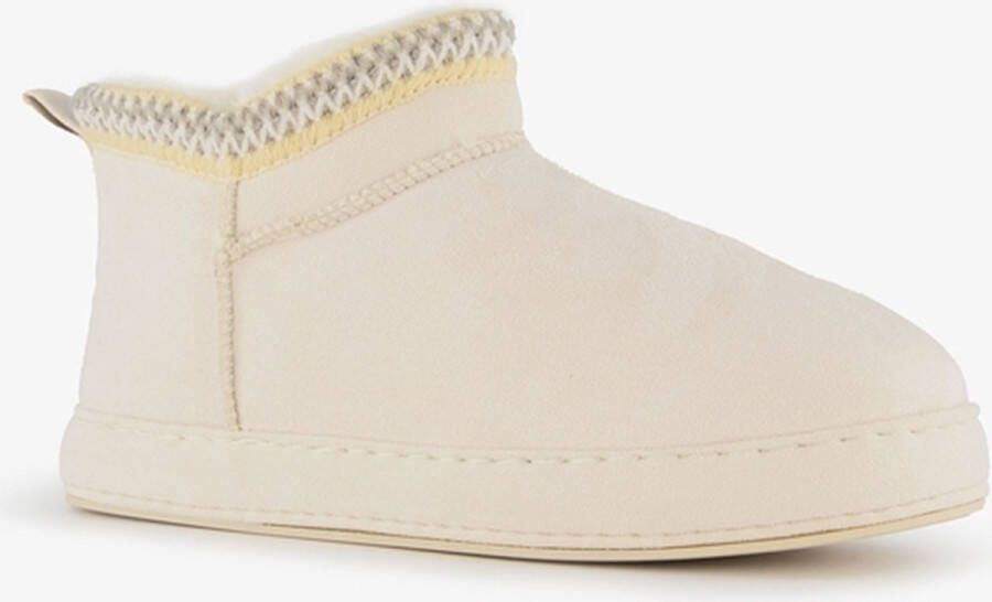 Thu!s gevoerde dames pantoffels beige Sloffen