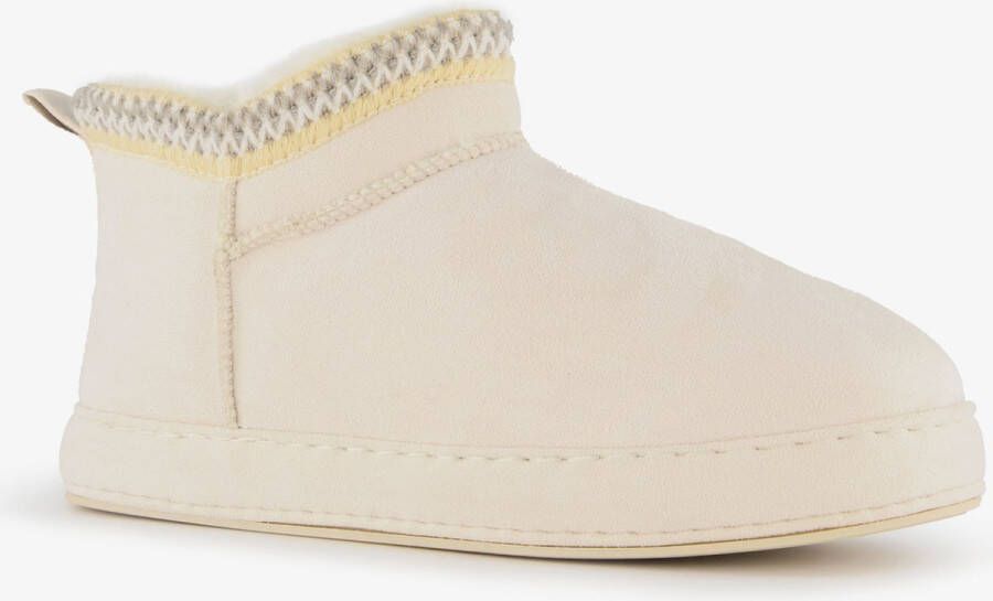 Thu!s gevoerde dames pantoffels beige Sloffen